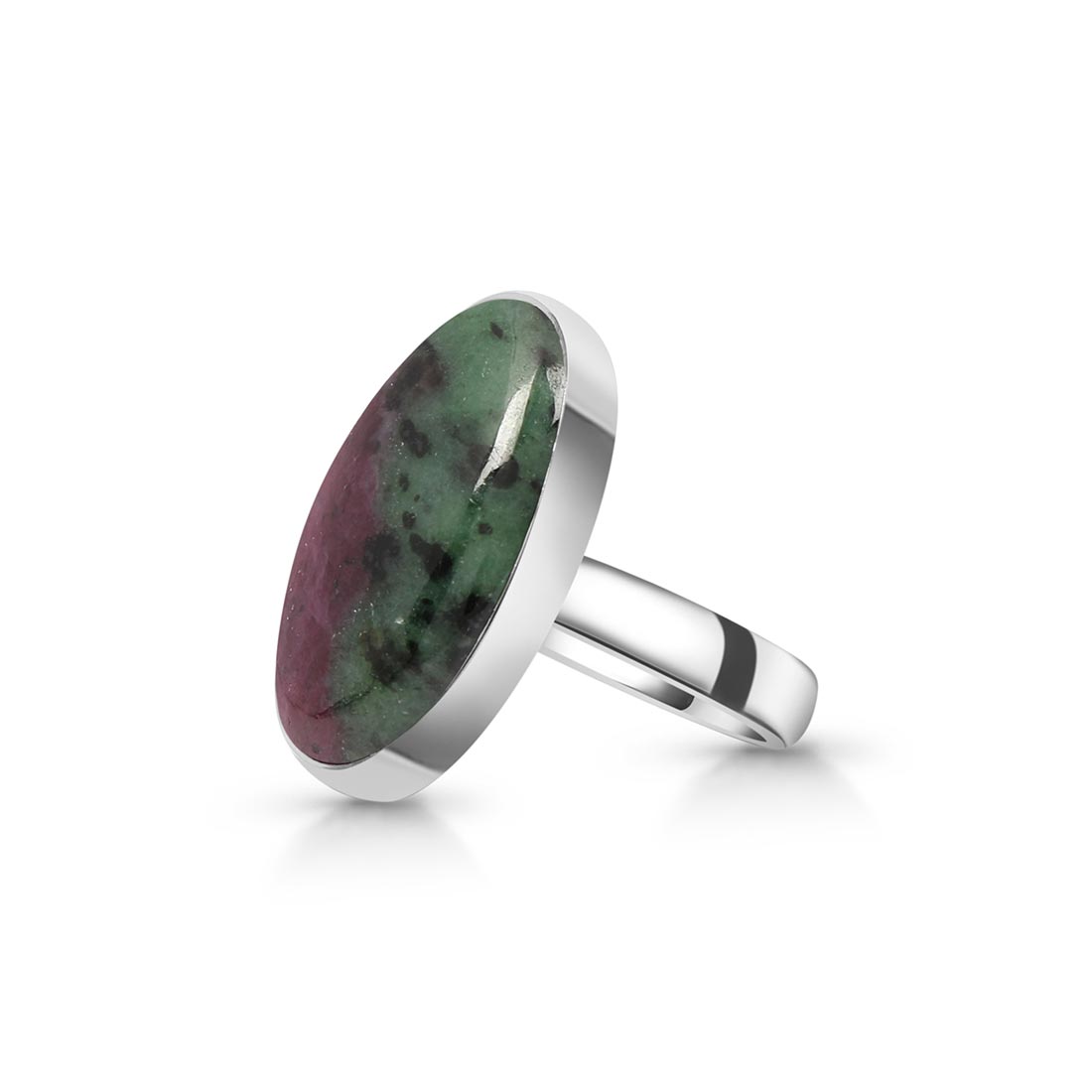 Ruby Zoisite Adjustable Ring-(RZS-R-44)