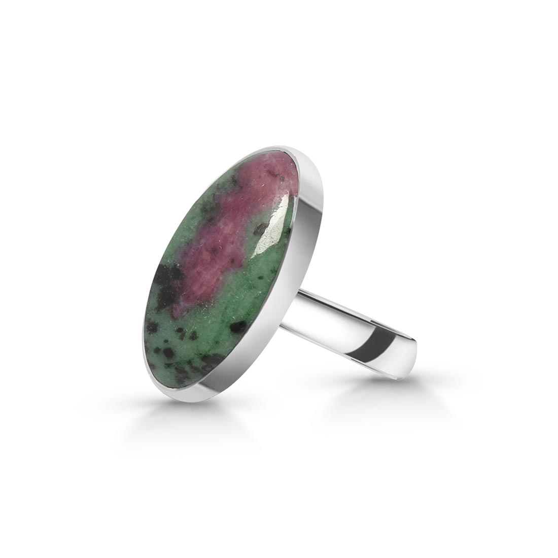 Ruby Zoisite Adjustable Ring-(RZS-R-49)