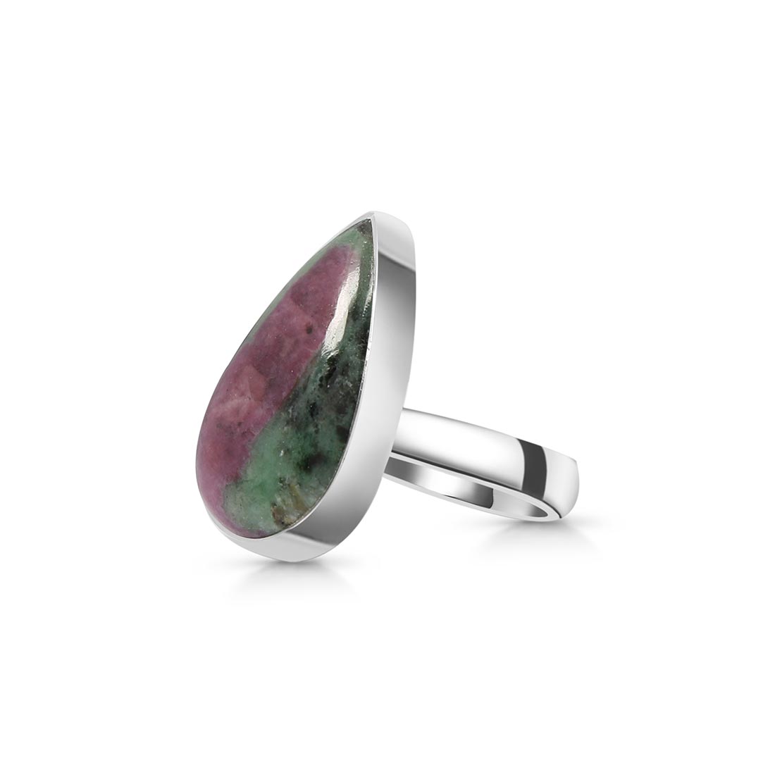 Ruby Zoisite Adjustable Ring-(RZS-R-53)