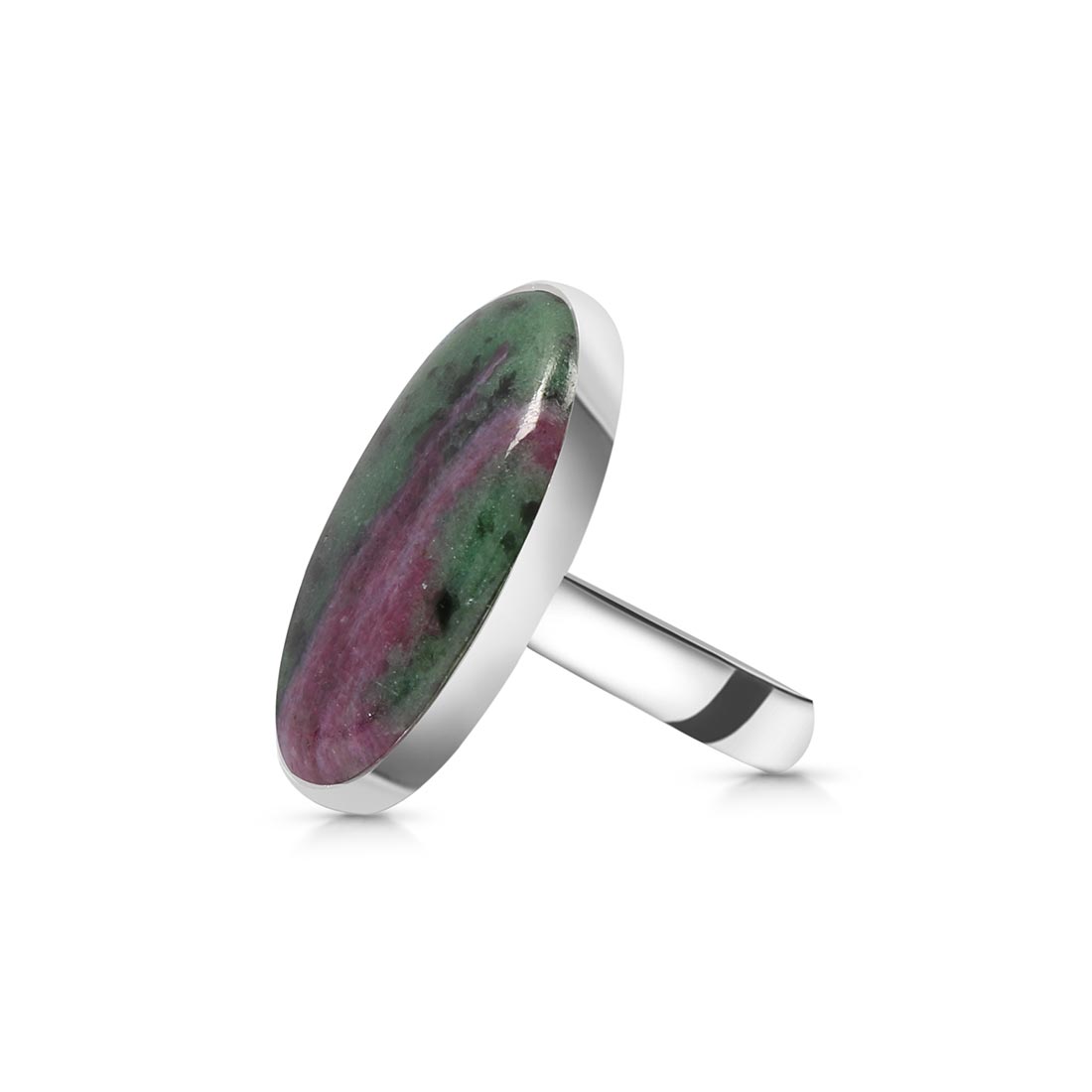 Ruby Zoisite Adjustable Ring-(RZS-R-55)