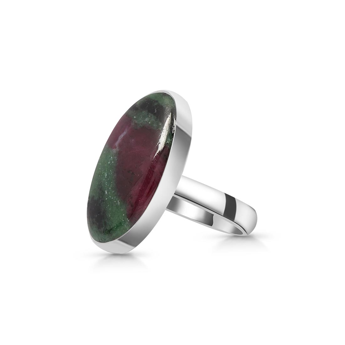 Ruby Zoisite Adjustable Ring-(RZS-R-57)