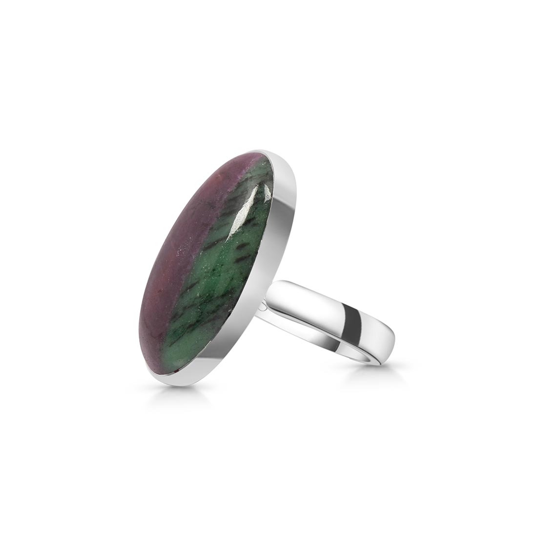 Ruby Zoisite Adjustable Ring-(RZS-R-58)