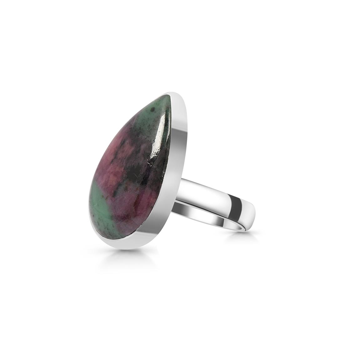 Ruby Zoisite Adjustable Ring-(RZS-R-61)