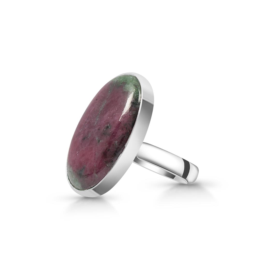 Ruby Zoisite Adjustable Ring-(RZS-R-64)