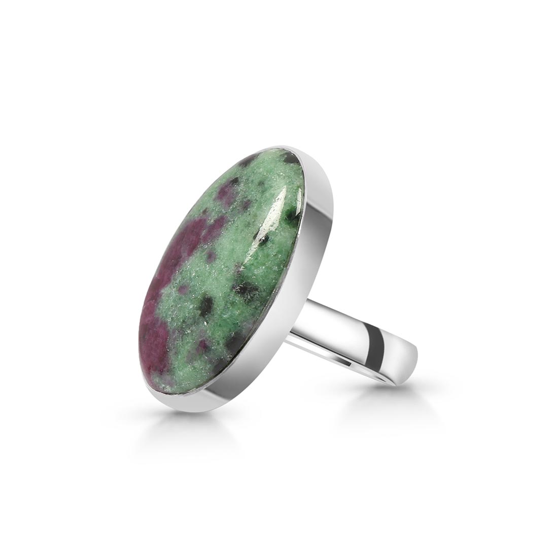 Ruby Zoisite Adjustable Ring-(RZS-R-68)