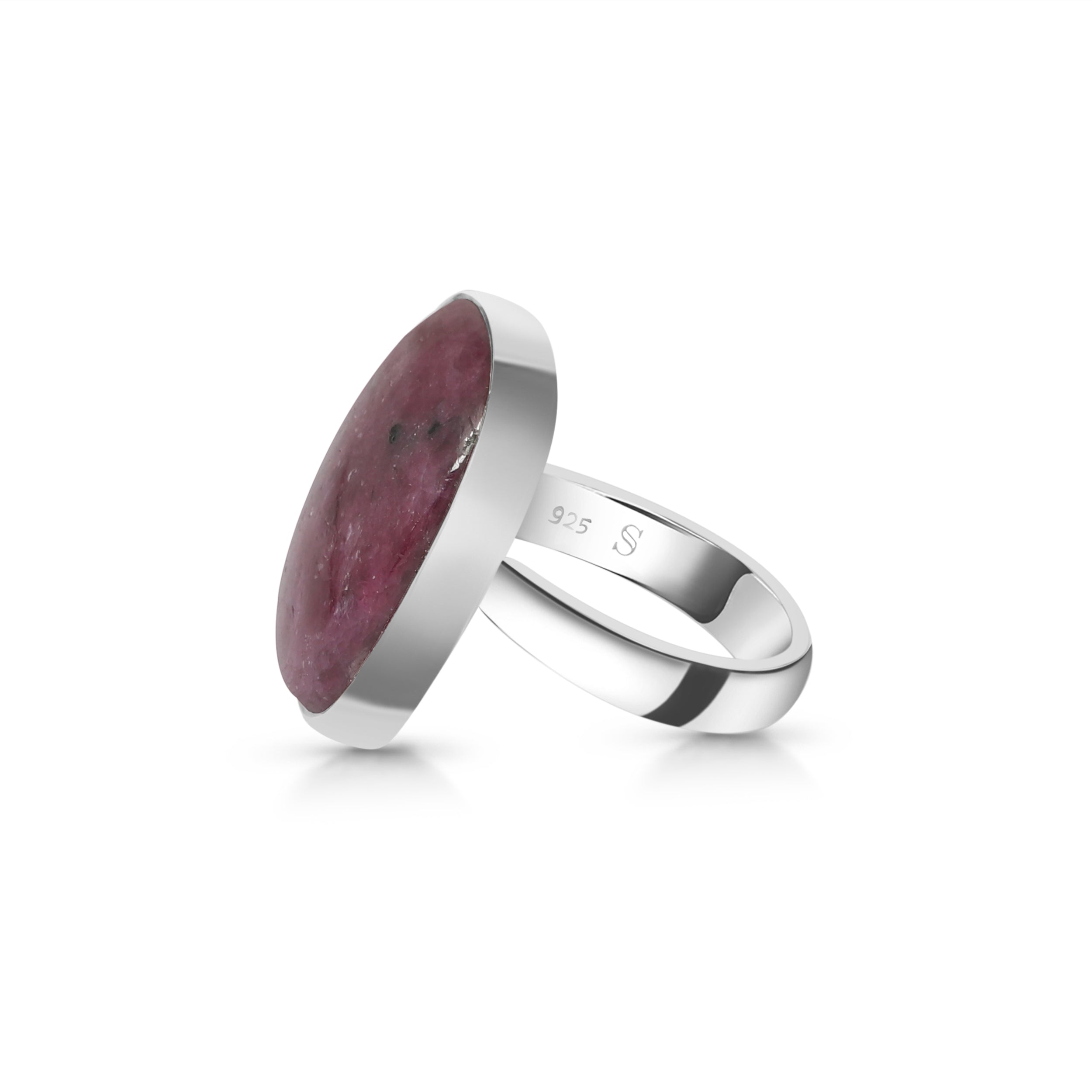 Pink Ruby Zoisite Adjustable Ring-(RZS-R-7.)