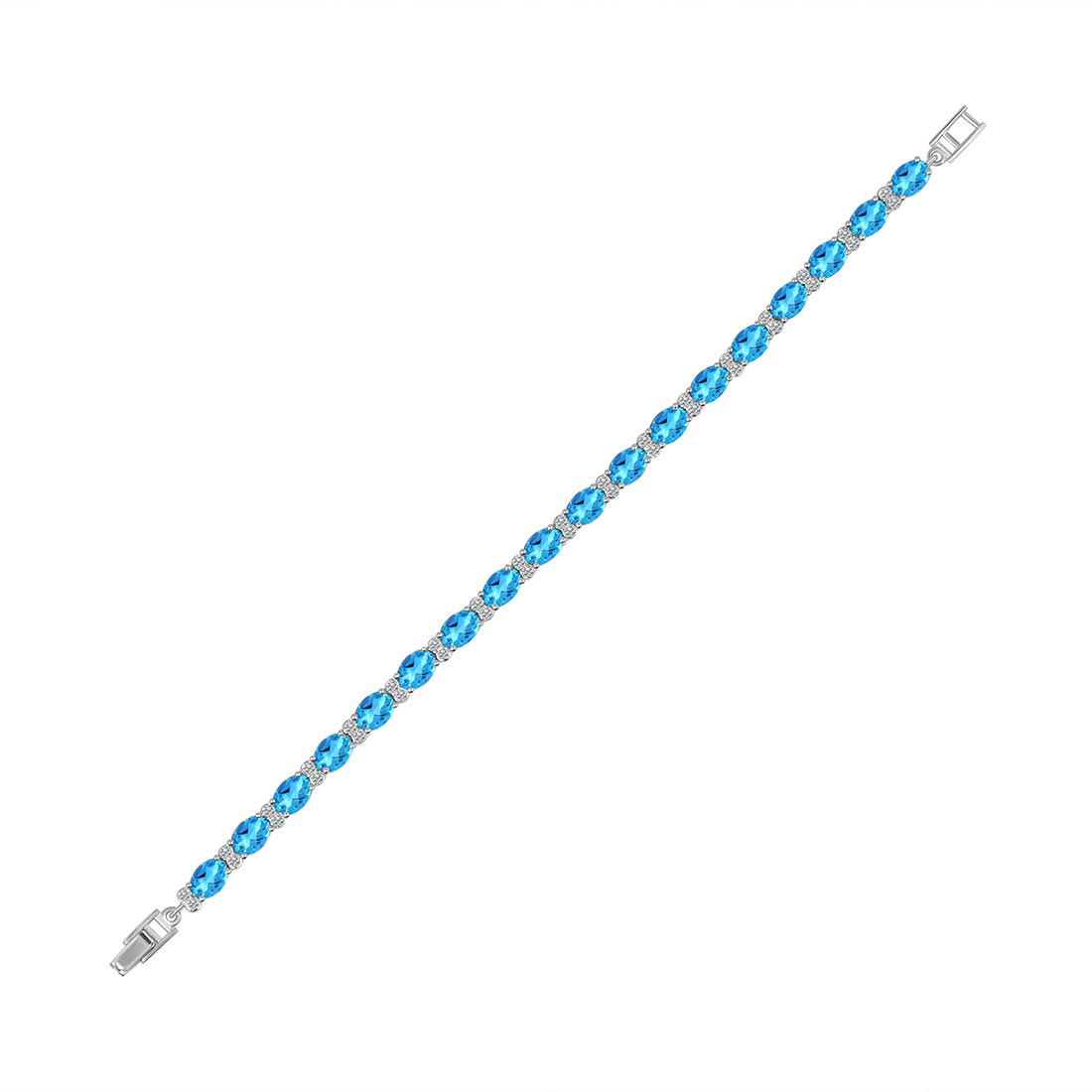 Swiss Blue Topaz Bracelet-(SBTZ-SB-108.)