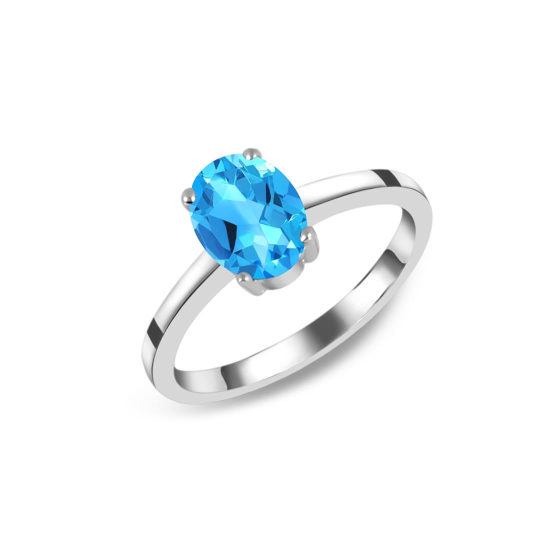 Swiss Blue Topaz Ring-(SBTZ-SR-249.)