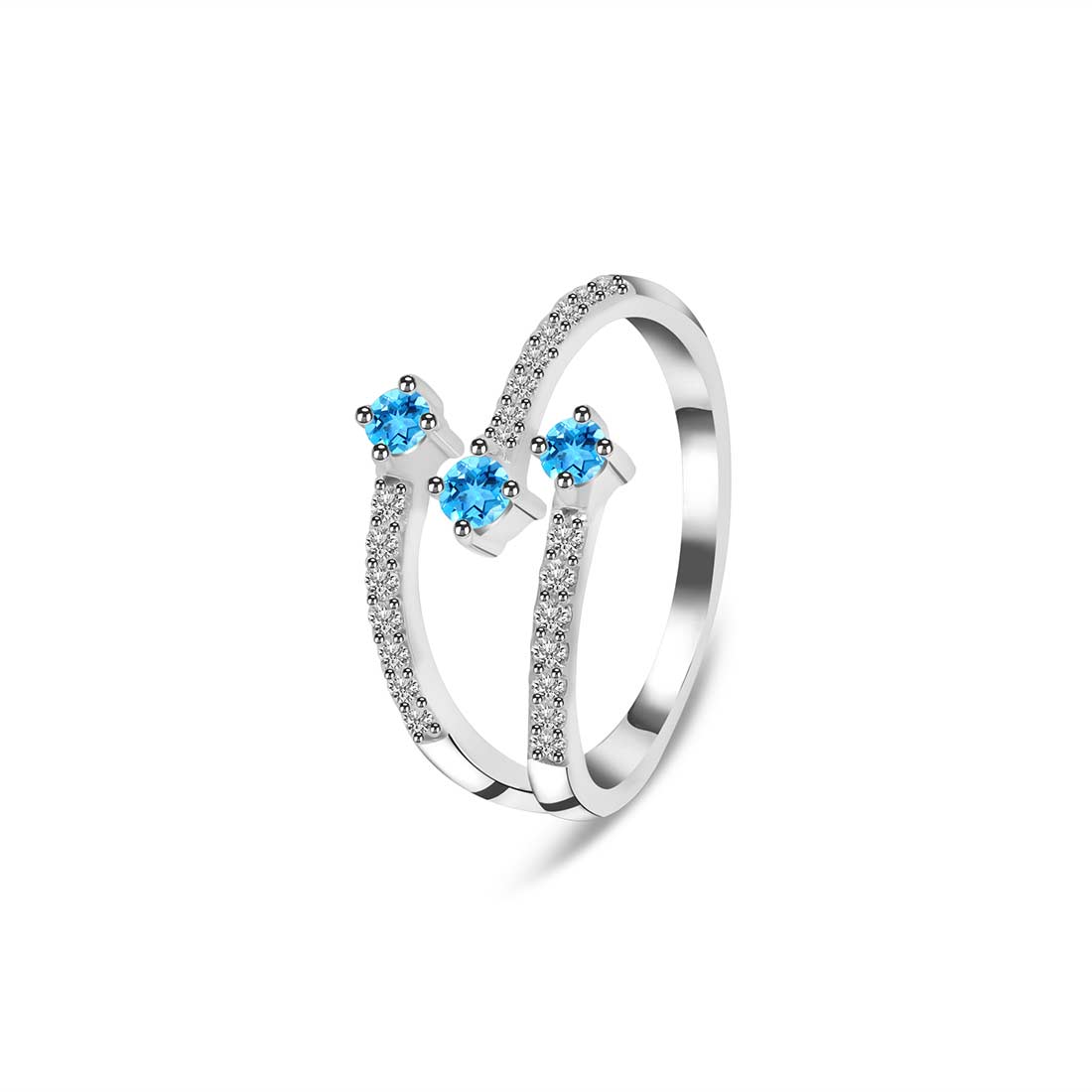 Swiss Blue Topaz Ring-(SBTZ-SR-2520.)