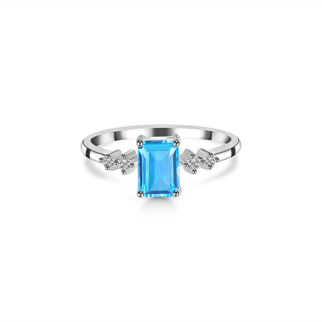 Swiss Blue Topaz Ring-(SBTZ-SR-2187.)