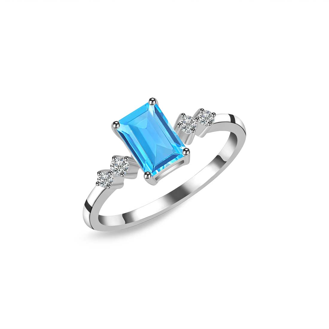 Swiss Blue Topaz Ring-(SBTZ-SR-2187.)