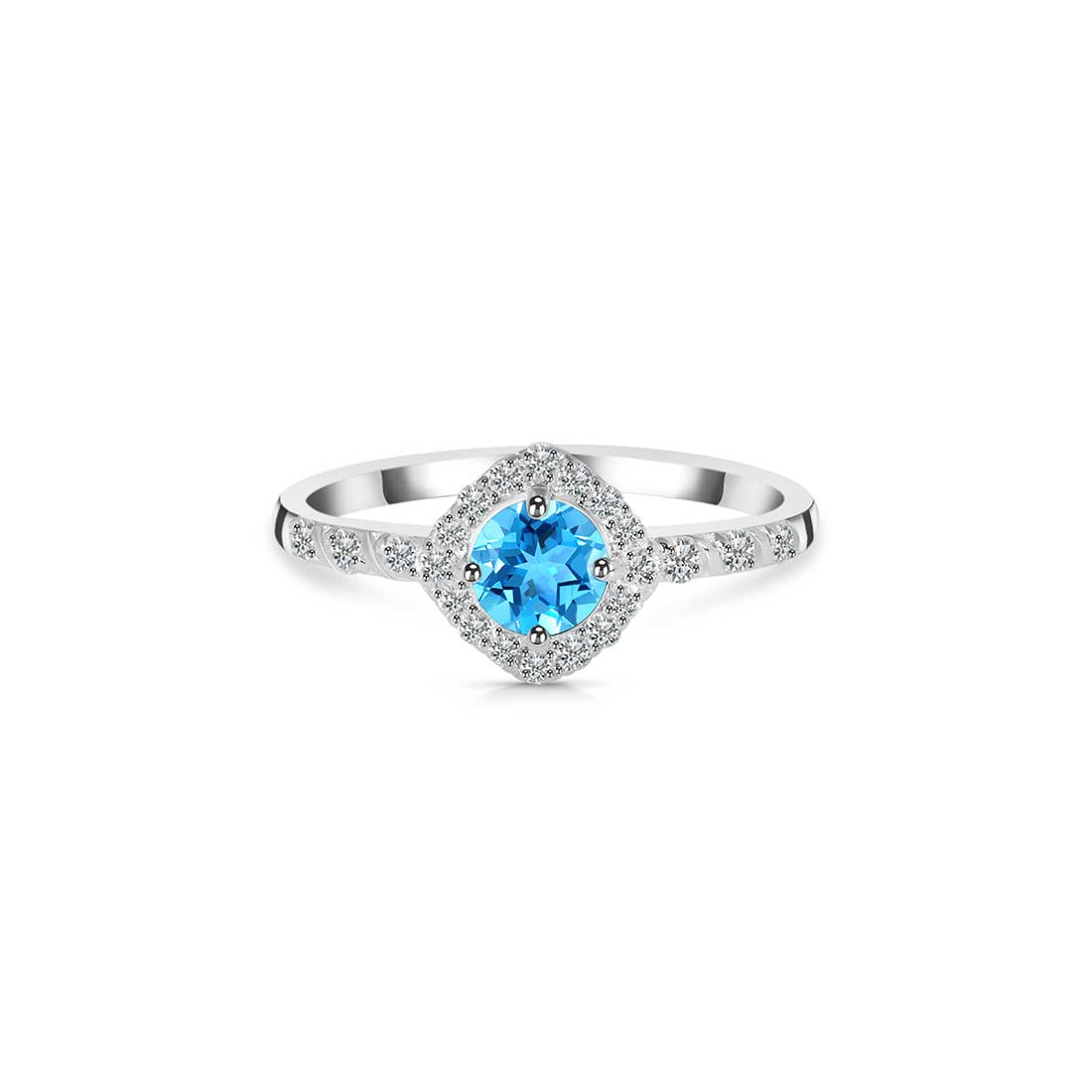 Swiss Blue Topaz Ring-(SBTZ-SR-2260.)