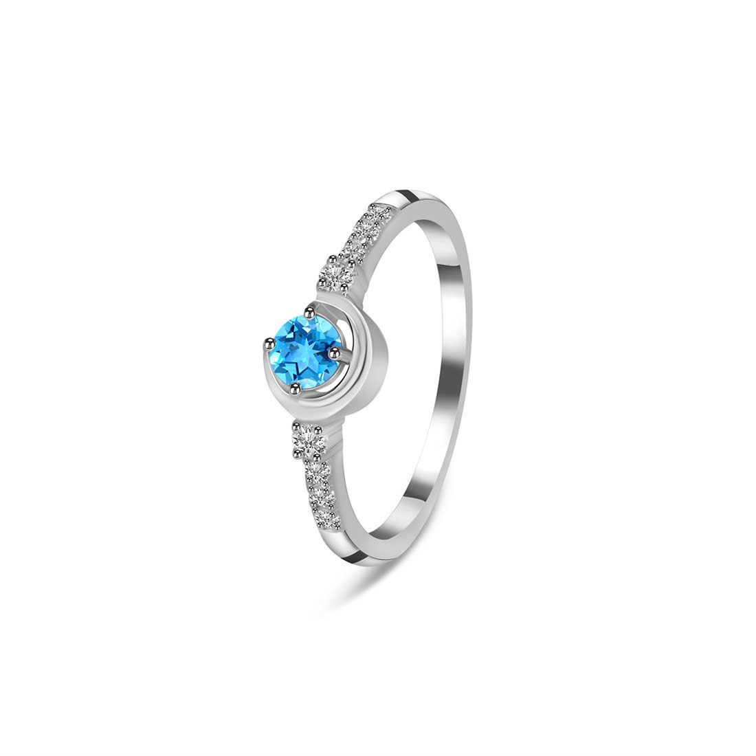 Swiss Blue Topaz Ring-(SBTZ-SR-2292.)