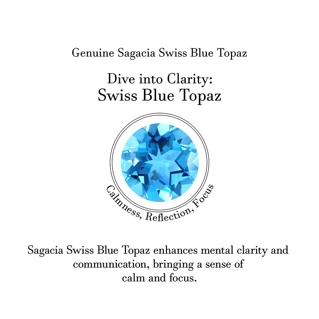 Swiss Blue Topaz Stud Earring-(SBTZ-SE-1425.)