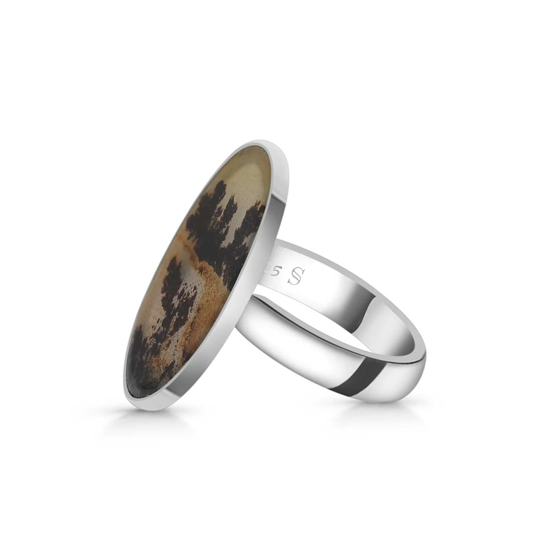 Scenic Agate Adjustable Ring-(SCA-R-6.)