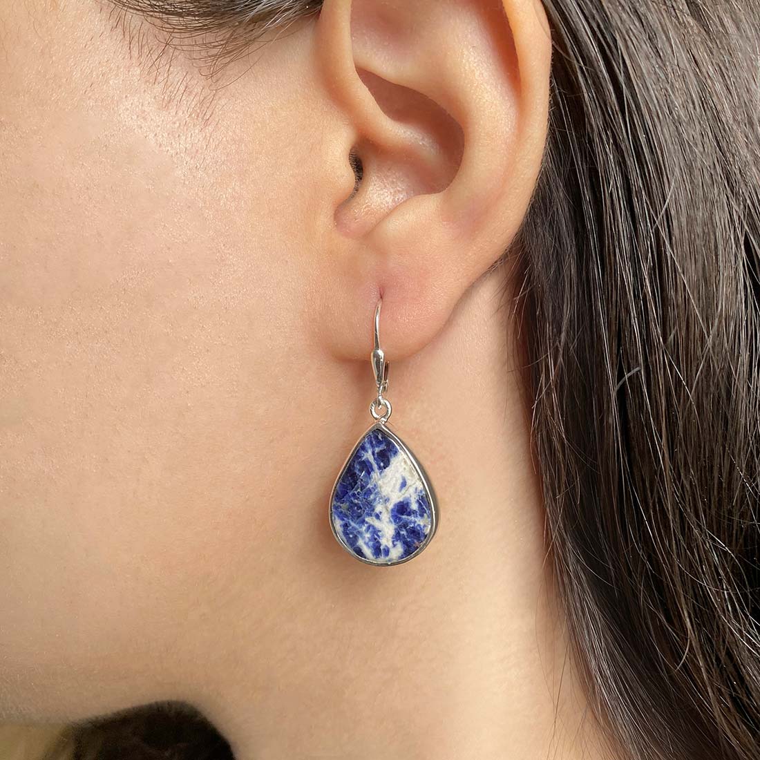 Sodalite Earring-(SDL-E-20.)