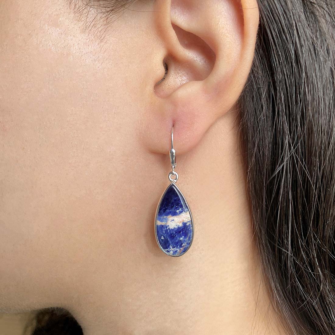 Sodalite Earring-(SDL-E-24.)