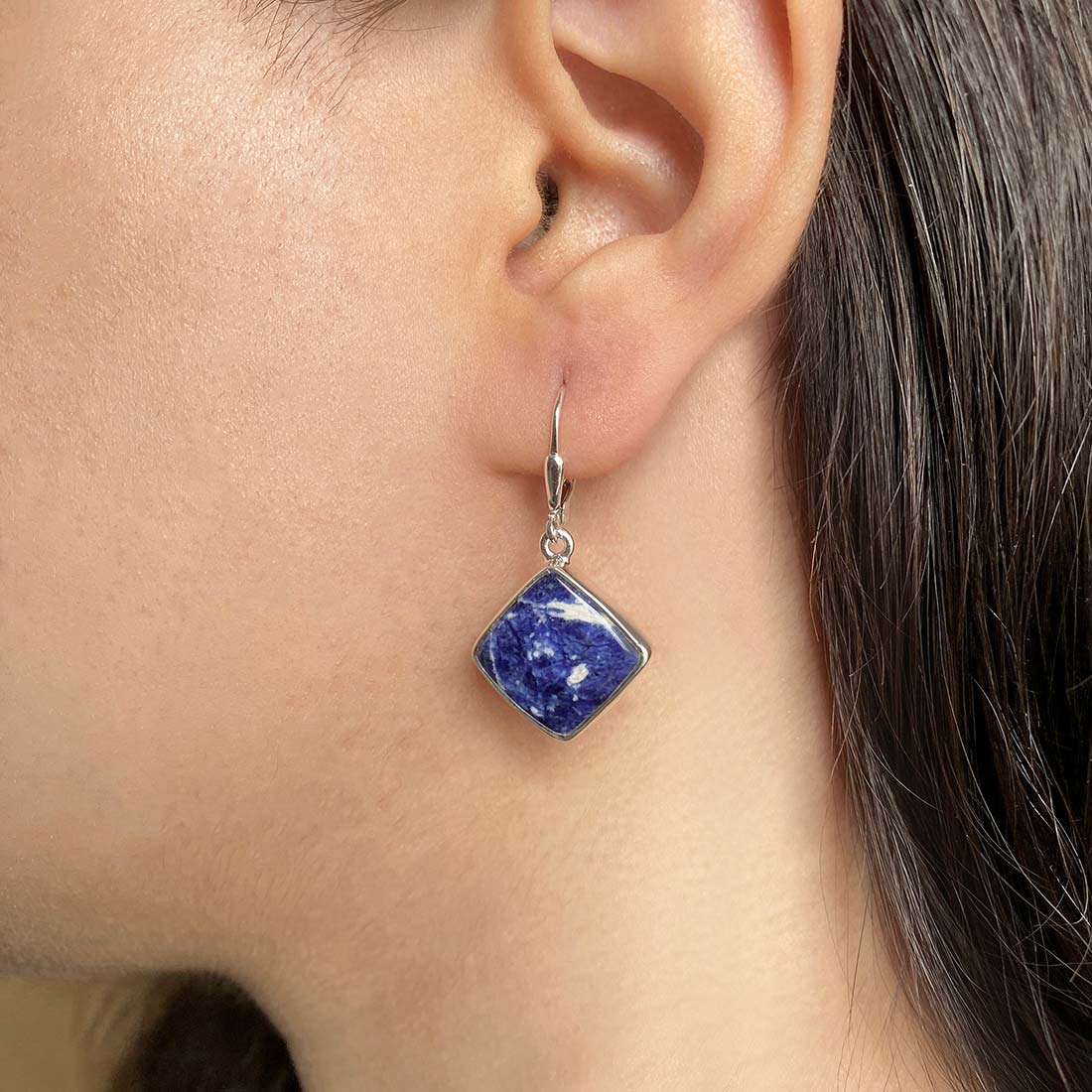 Sodalite Earring-(SDL-E-6.)