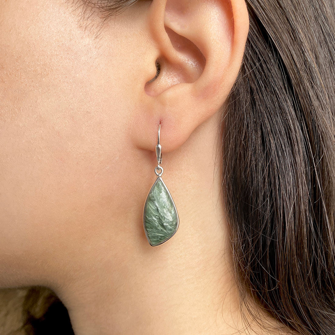 Seraphinite Earring-(SER-E-1.)