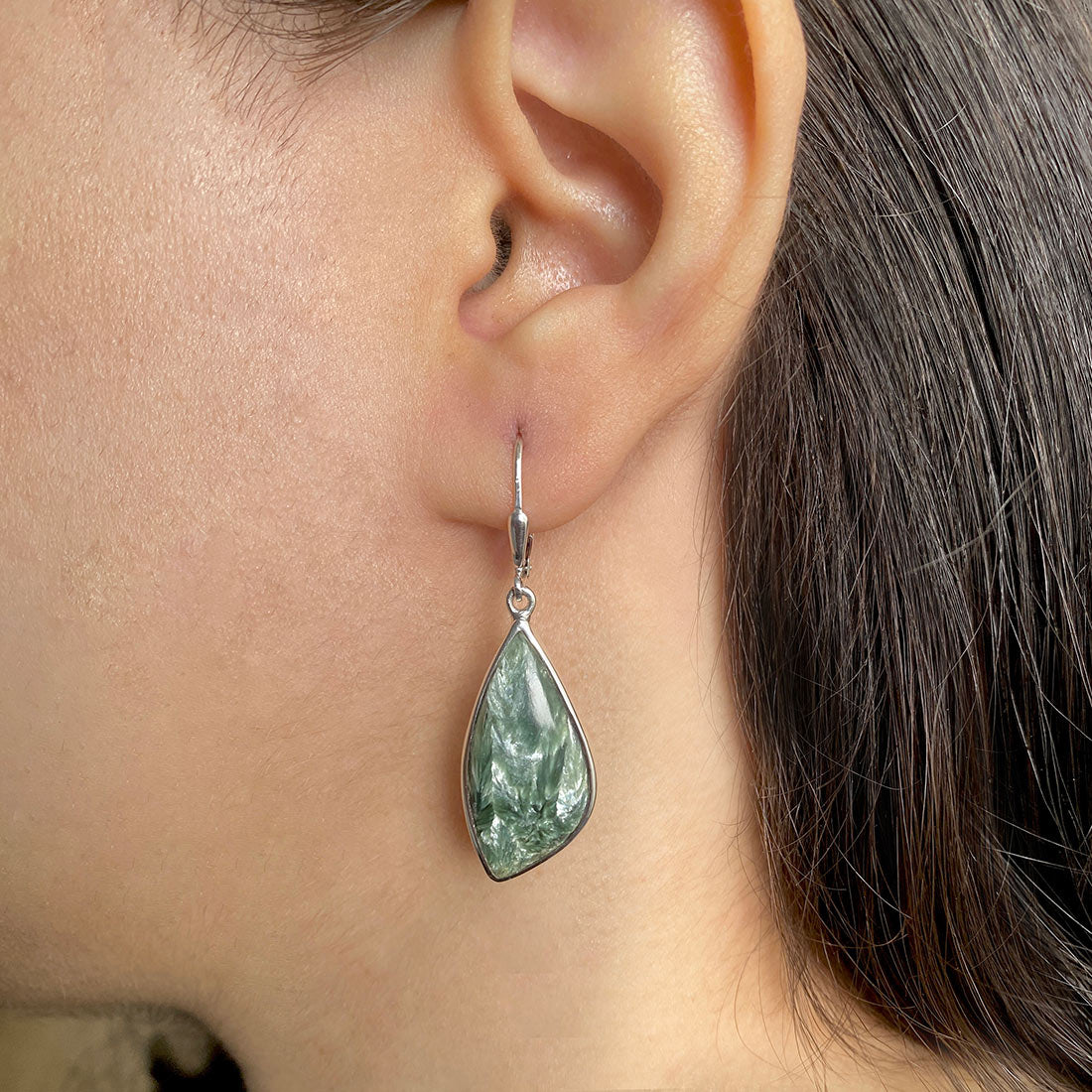 Seraphinite Earring-(SER-E-10.)