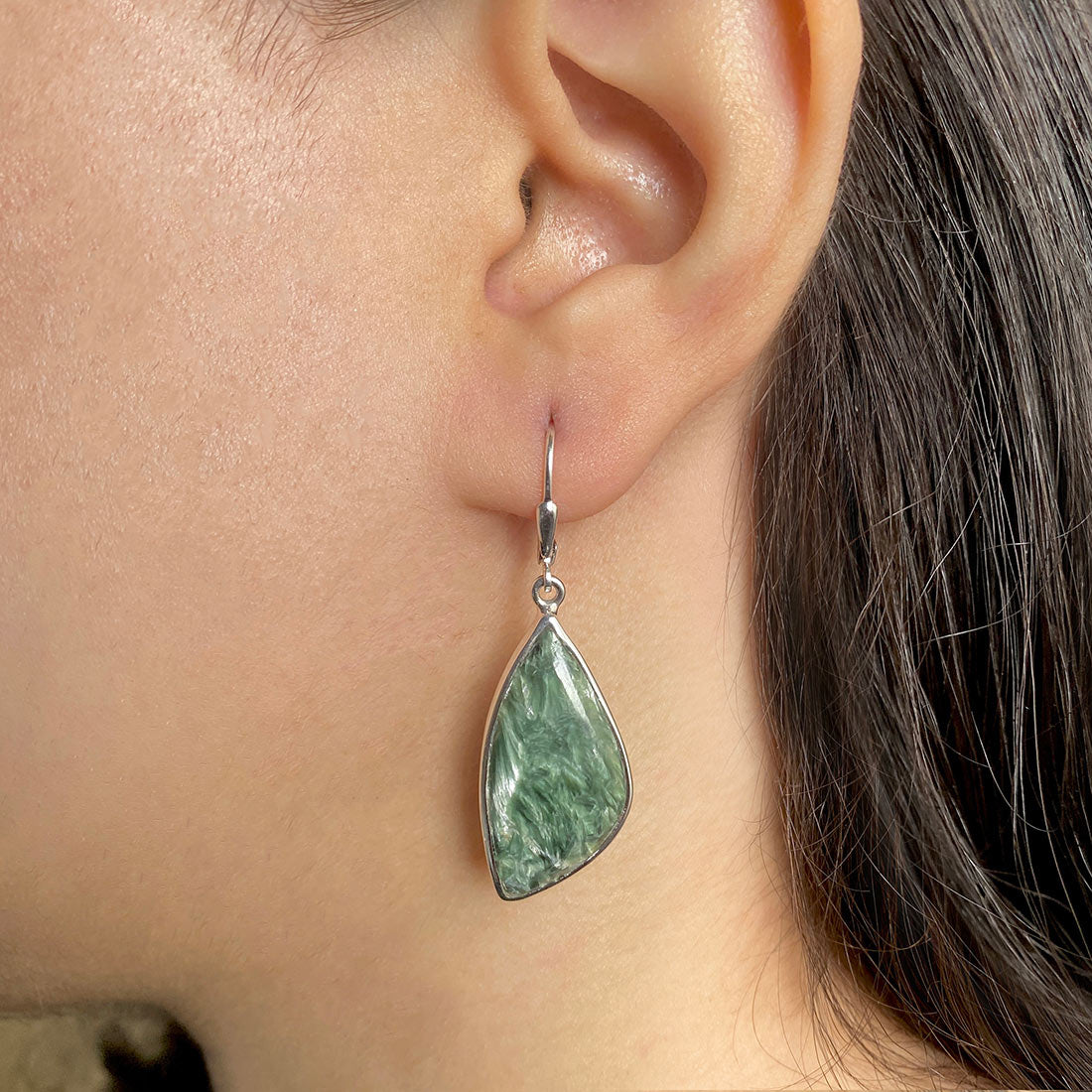 Seraphinite Earring-(SER-E-11.)