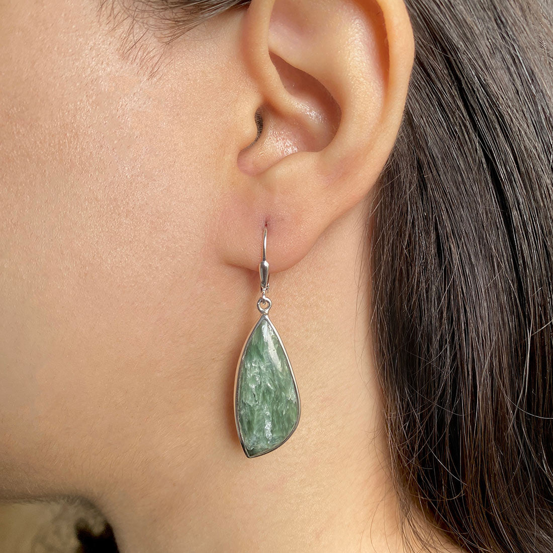 Seraphinite Earring-(SER-E-12.)