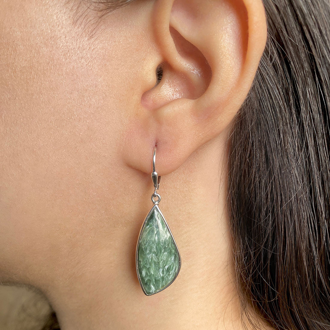 Seraphinite Earring-(SER-E-13.)