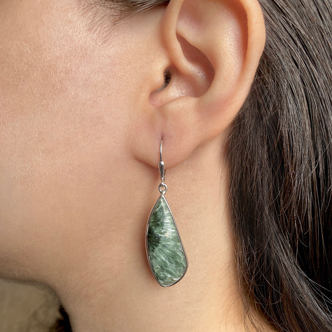 Seraphinite Earring-(SER-E-14.)