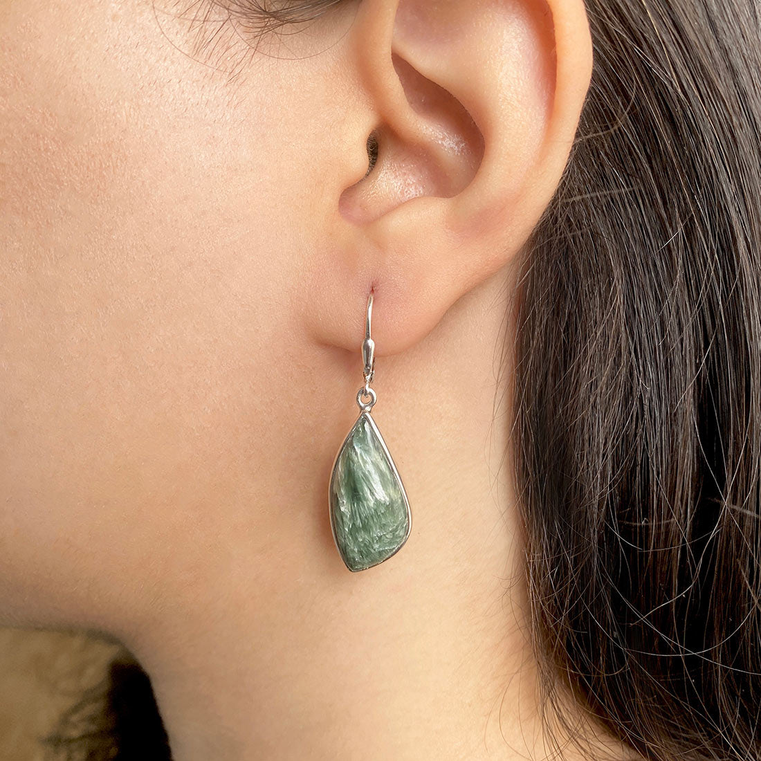 Seraphinite Earring-(SER-E-2.)