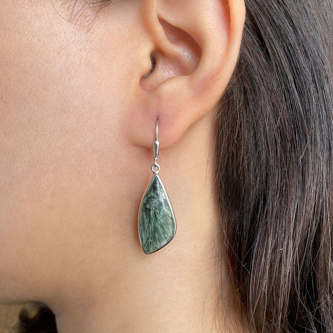 Seraphinite Earring-(SER-E-4.)