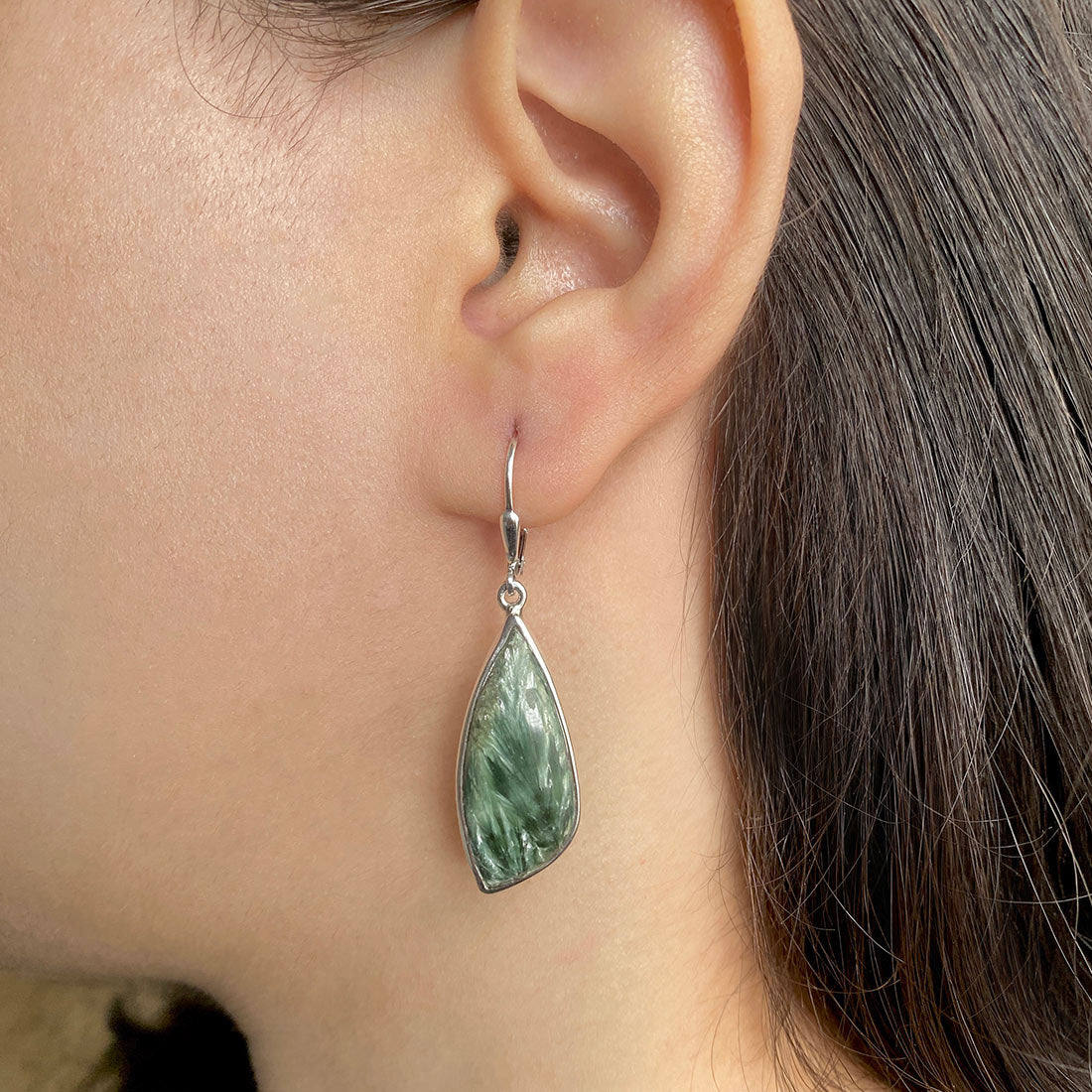 Seraphinite Earring-(SER-E-5.)