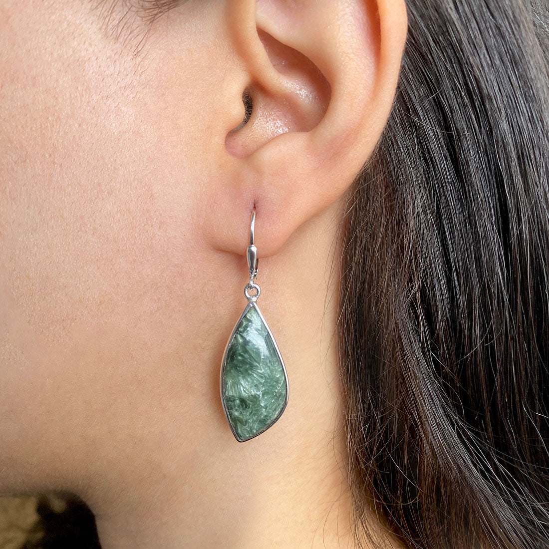 Seraphinite Earring-(SER-E-7.)