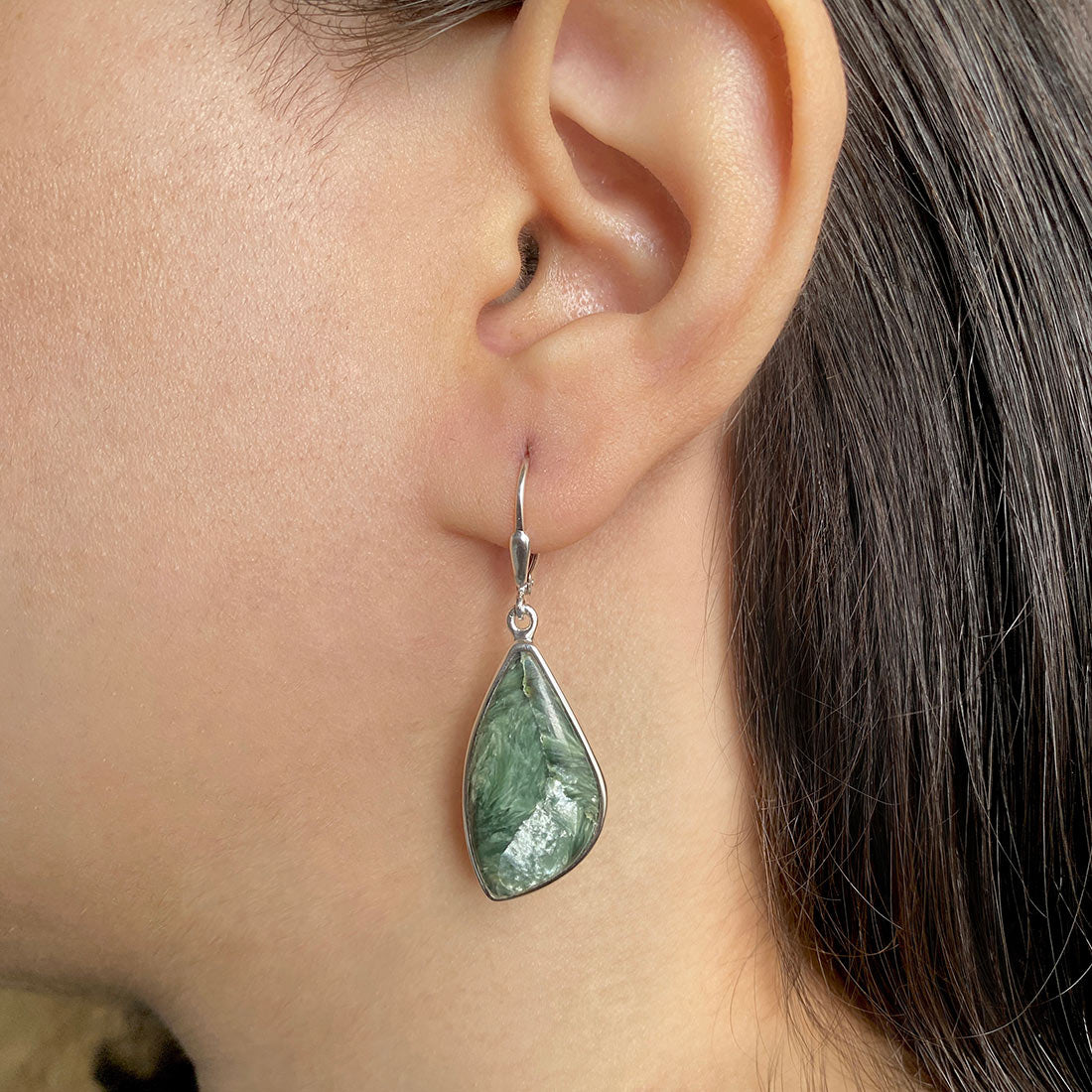 Seraphinite Earring-(SER-E-8.)