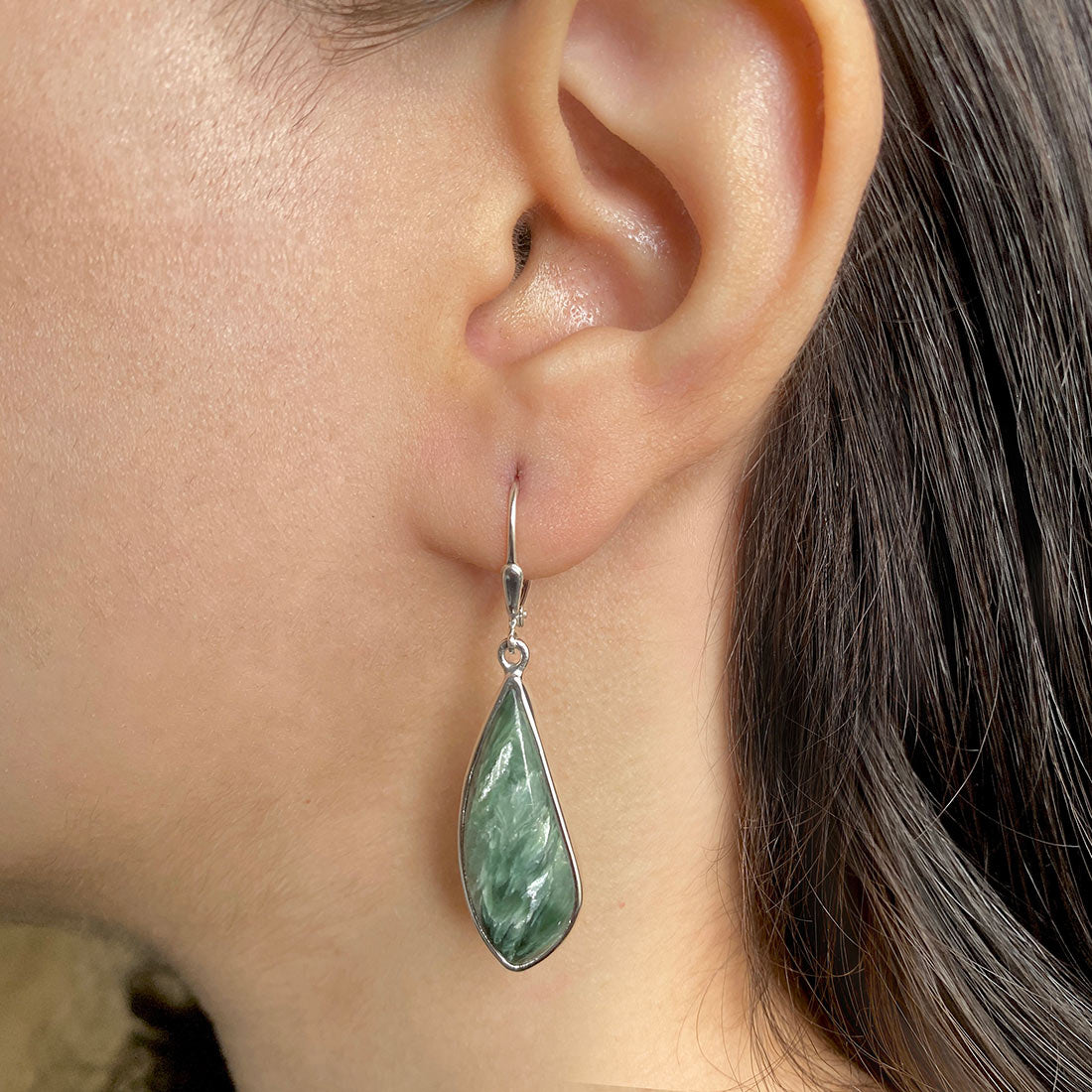 Seraphinite Earring-(SER-E-9.)