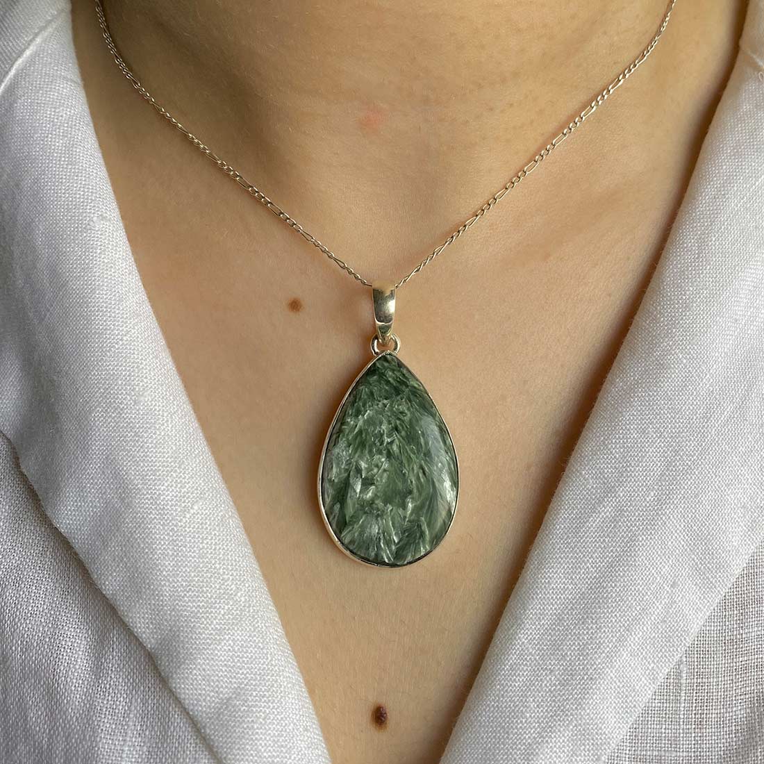 Seraphinite Pendant-(SER-P-5.)