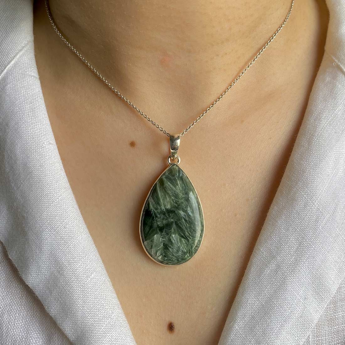 Seraphinite Pendant-(SER-P-8.)