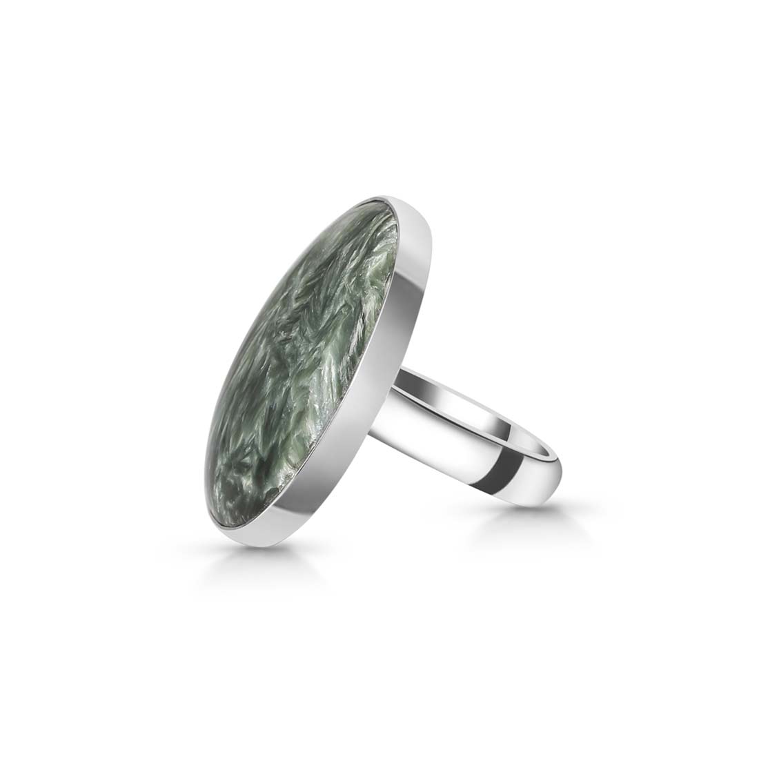 Seraphinite Adjustable Ring -(SER-R-11.)