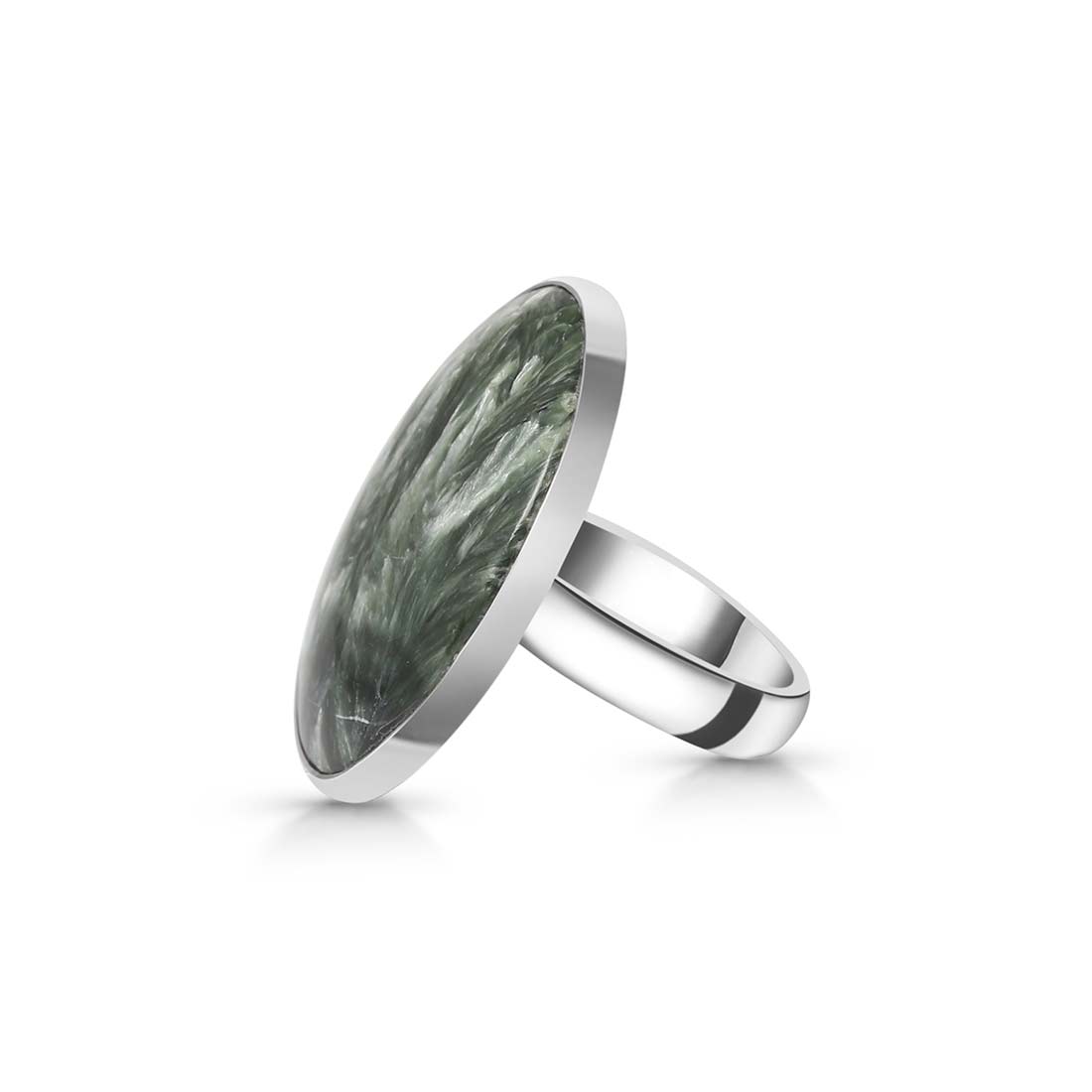 Seraphinite Adjustable Ring -(SER-R-13.)