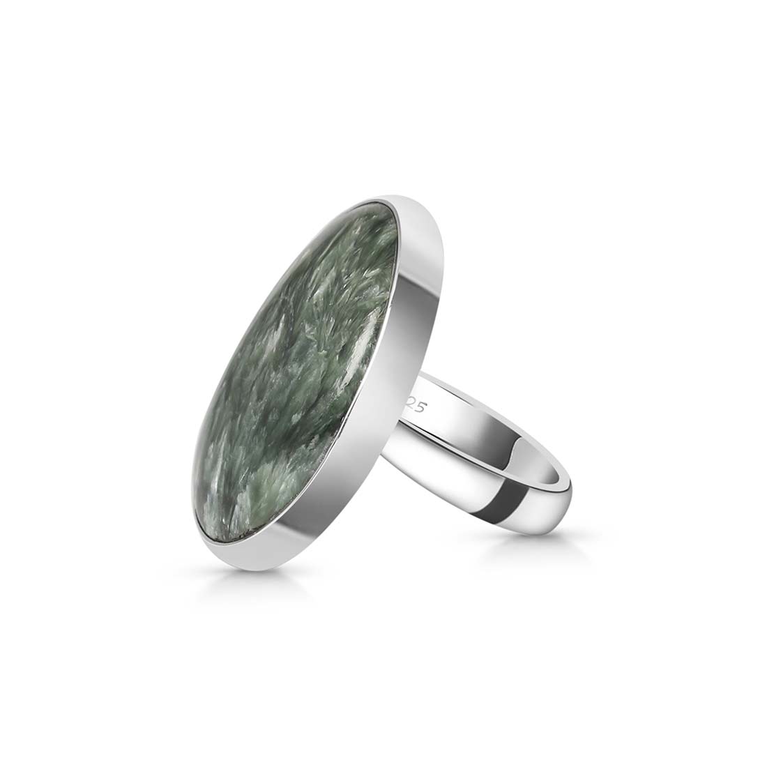 Seraphinite Adjustable Ring -(SER-R-14.)