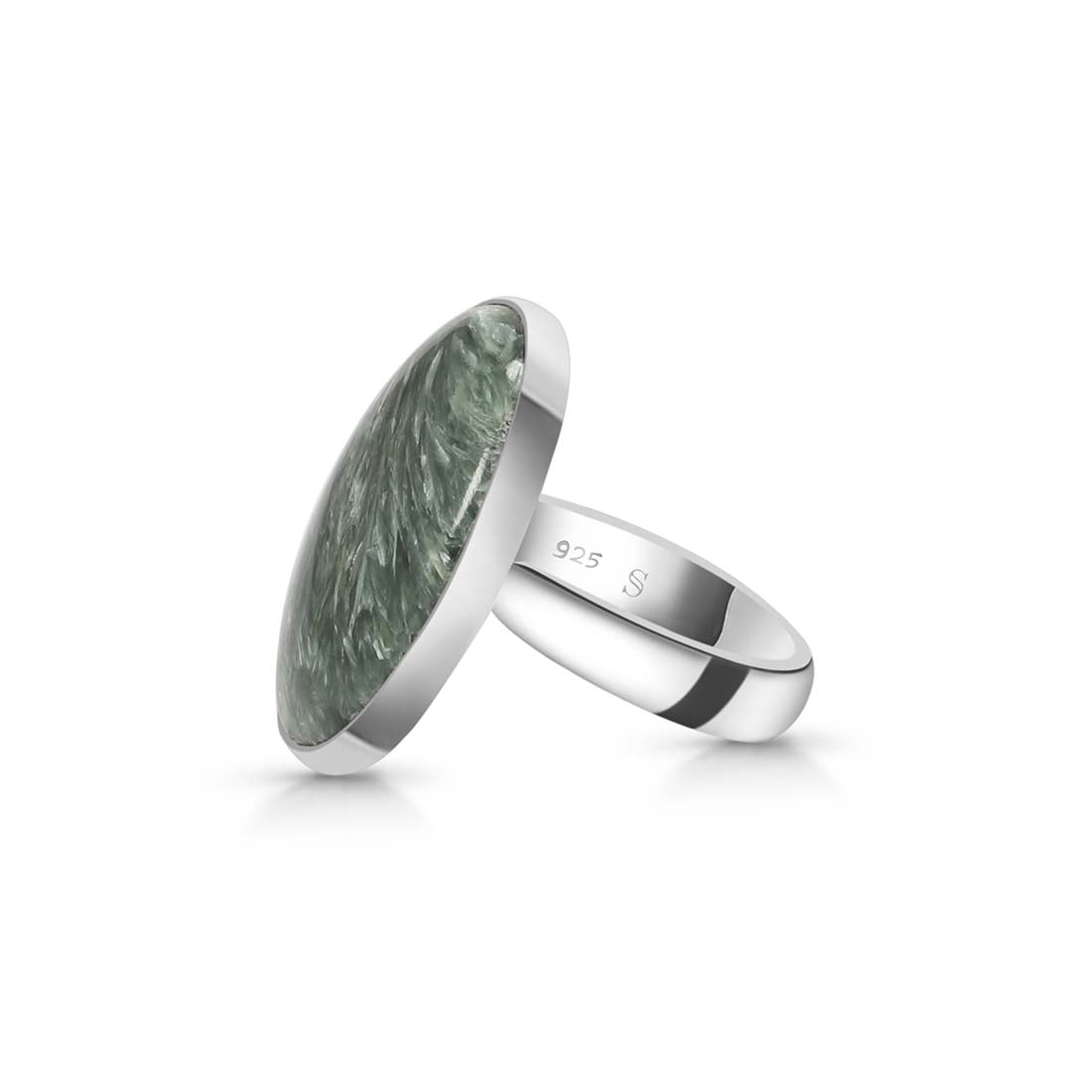 Seraphinite Adjustable Ring -(SER-R-15.)