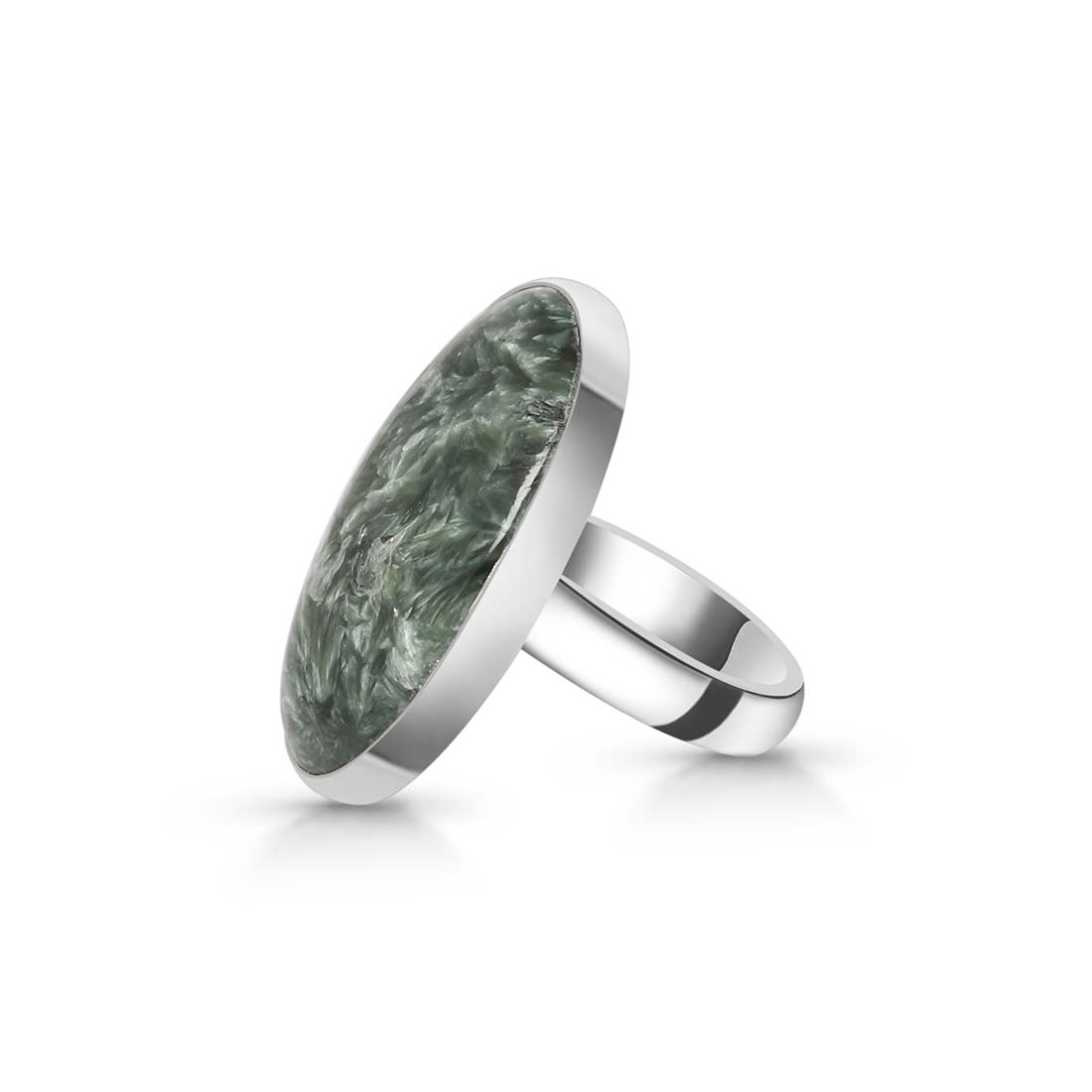 Seraphinite Adjustable Ring -(SER-R-16.)