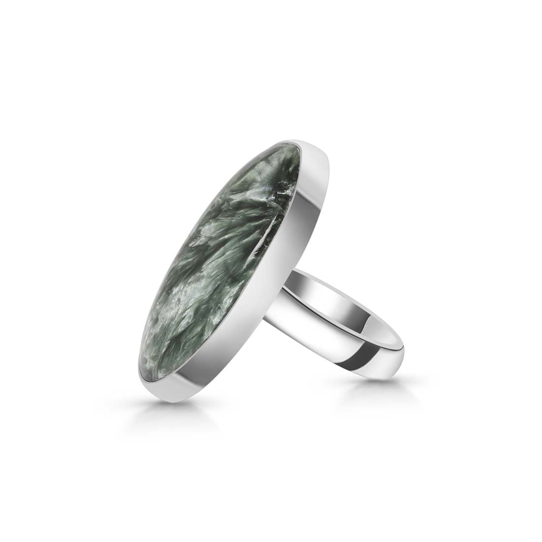 Seraphinite Adjustable Ring -(SER-R-17.)