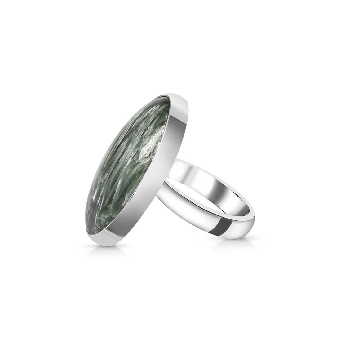 Seraphinite Adjustable Ring -(SER-R-21.)