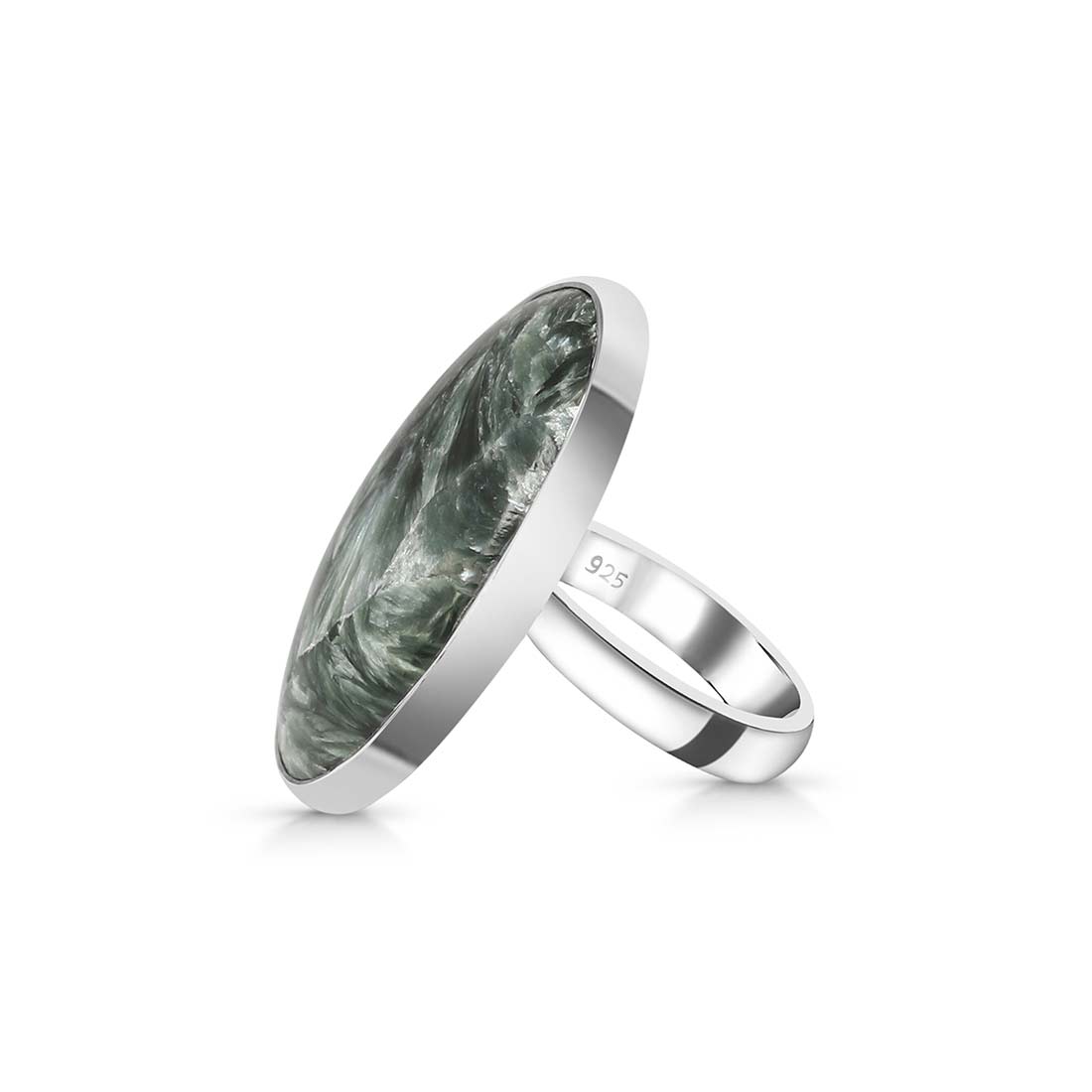 Seraphinite Adjustable Ring -(SER-R-22.)