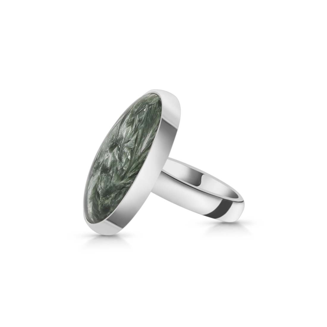 Seraphinite Adjustable Ring -(SER-R-24.)