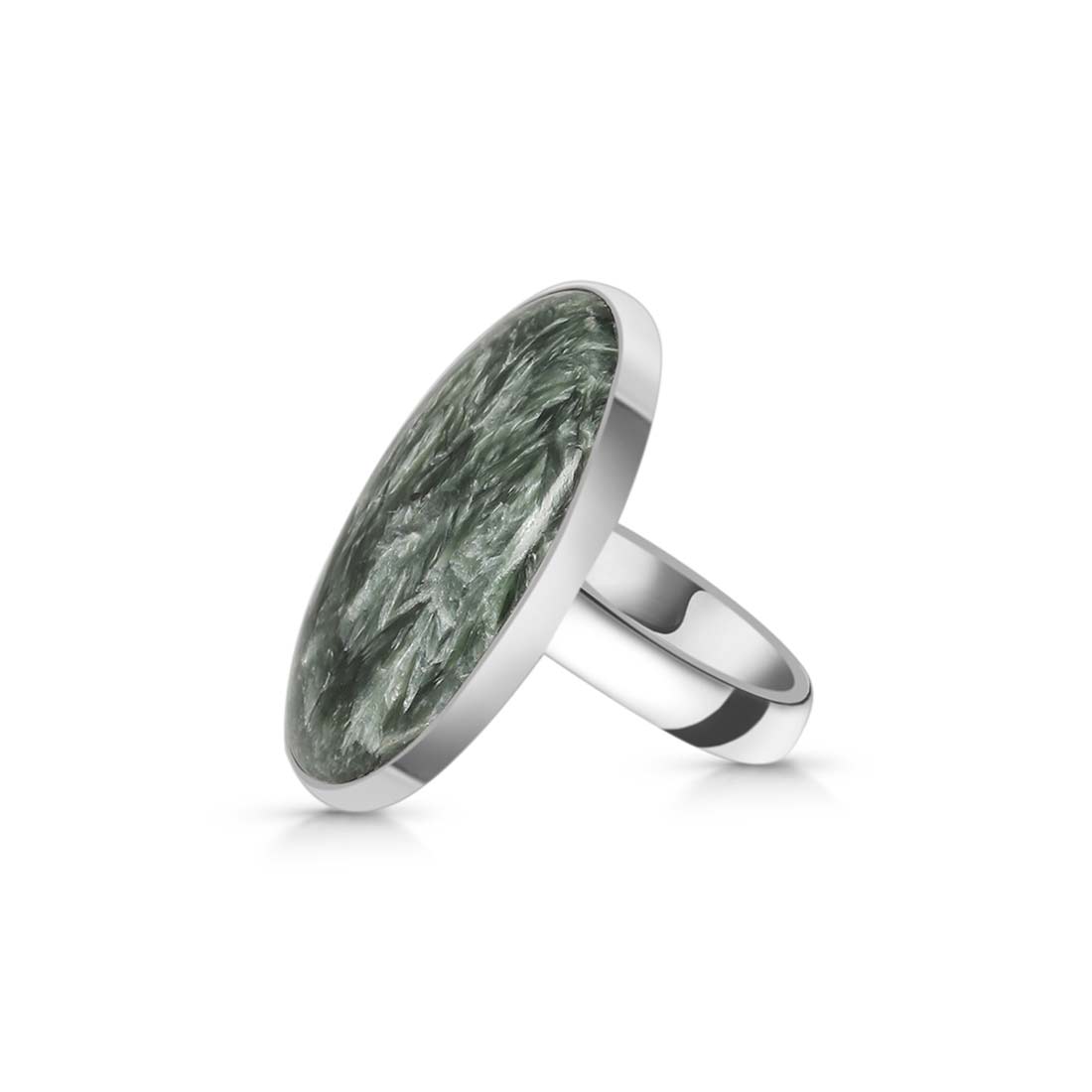 Seraphinite Adjustable Ring -(SER-R-25.)