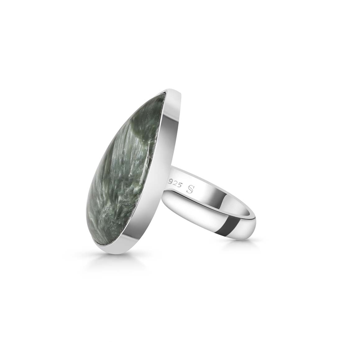 Seraphinite Adjustable Ring -(SER-R-26.)