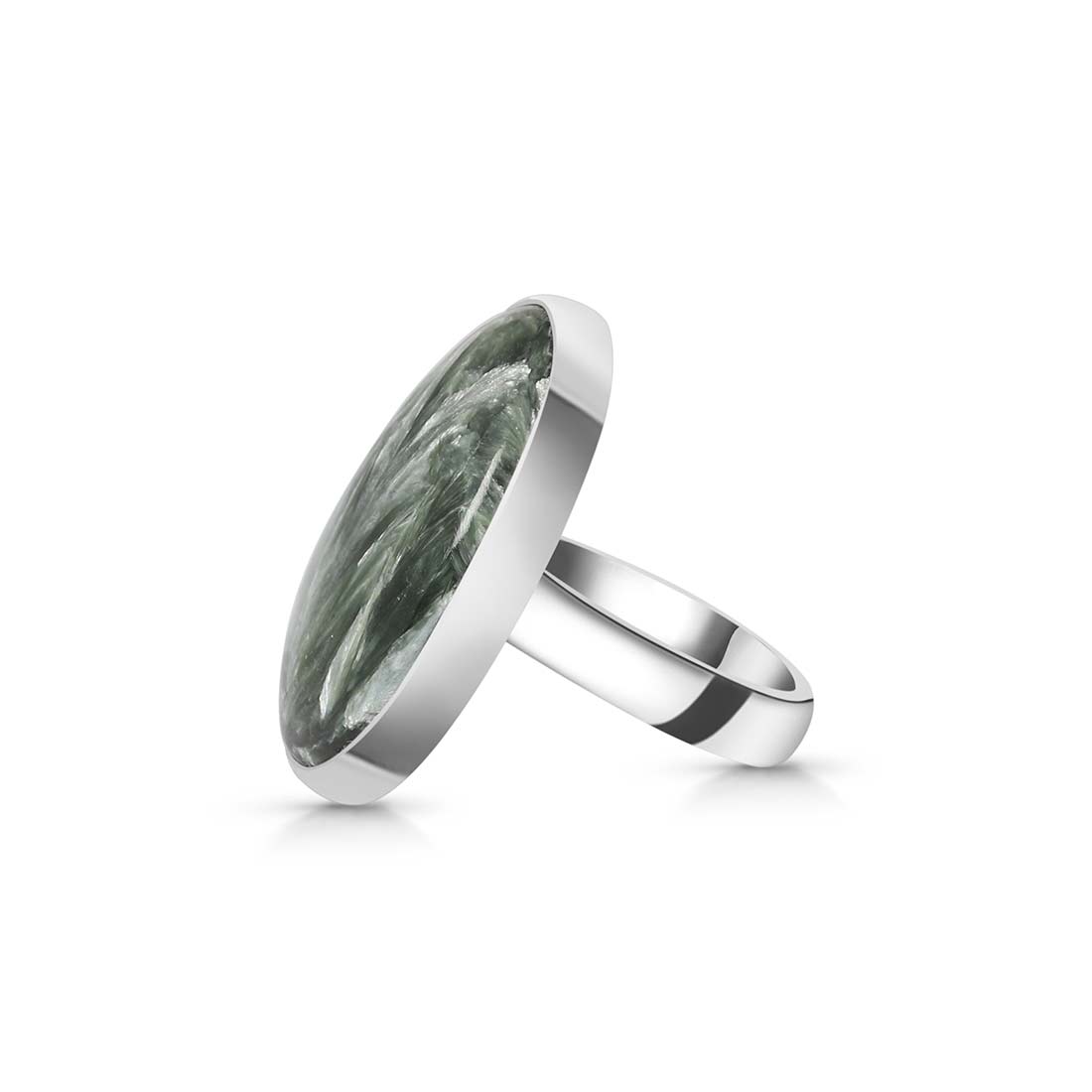 Seraphinite Adjustable Ring -(SER-R-28.)