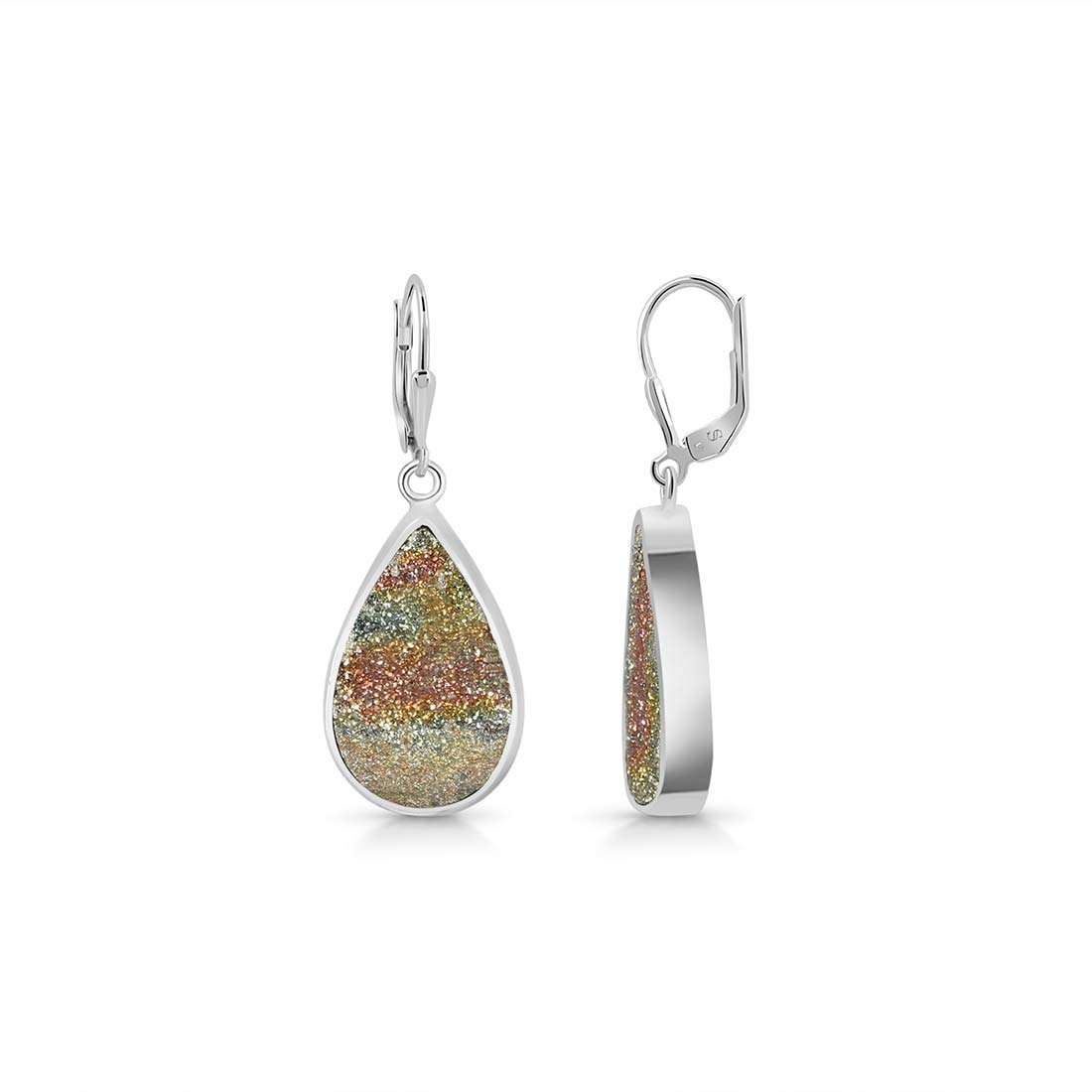 Spectropyrite Druzy Earring-(SPD-E-11.)