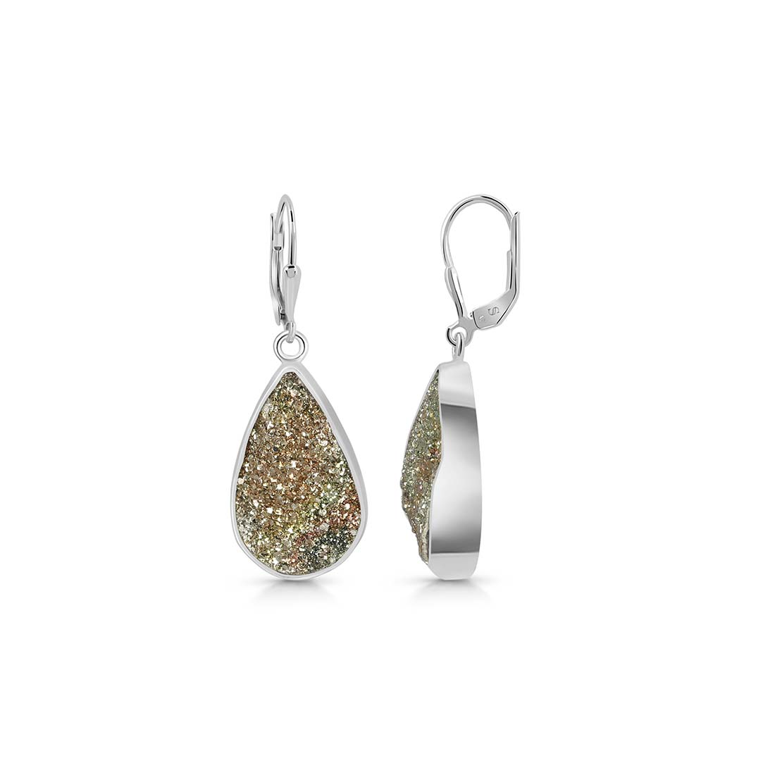 Spectropyrite Druzy Earring-(SPD-E-17.)